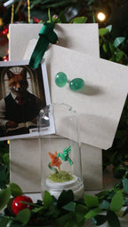 Topos en plata 925 con piedra natural + Mini domo