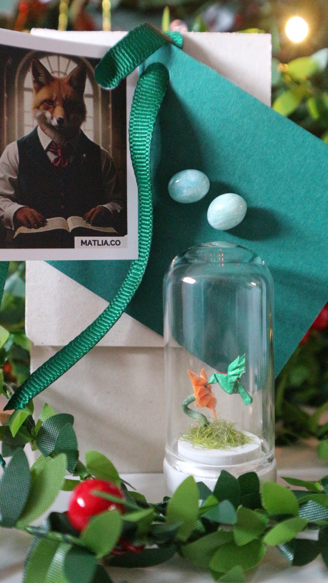 Topos en plata 925 con piedra natural + Mini domo