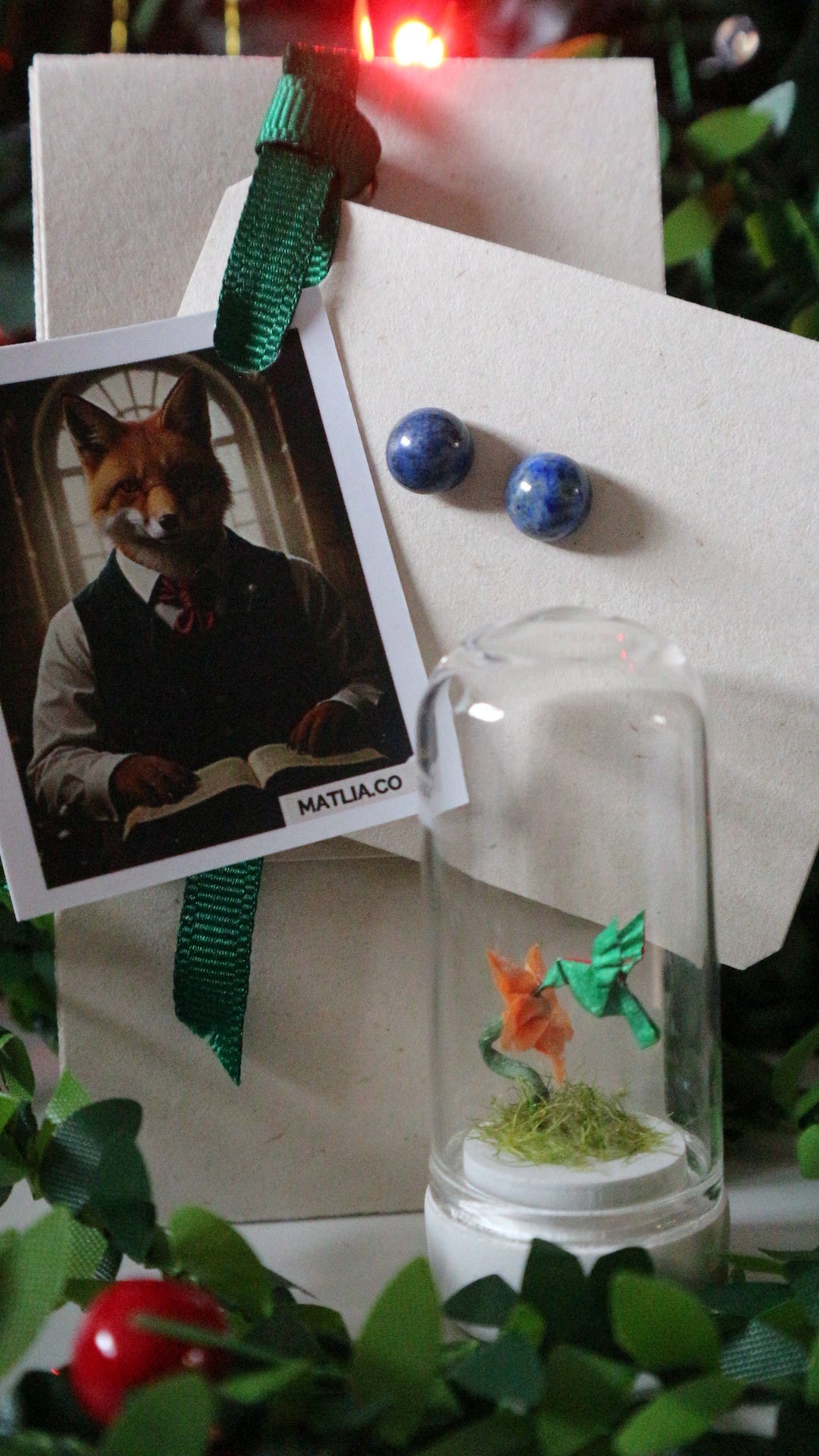 Topos en plata 925 con piedra natural + Mini domo