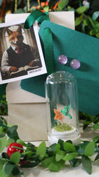 Topos en plata 925 con piedra natural + Mini domo